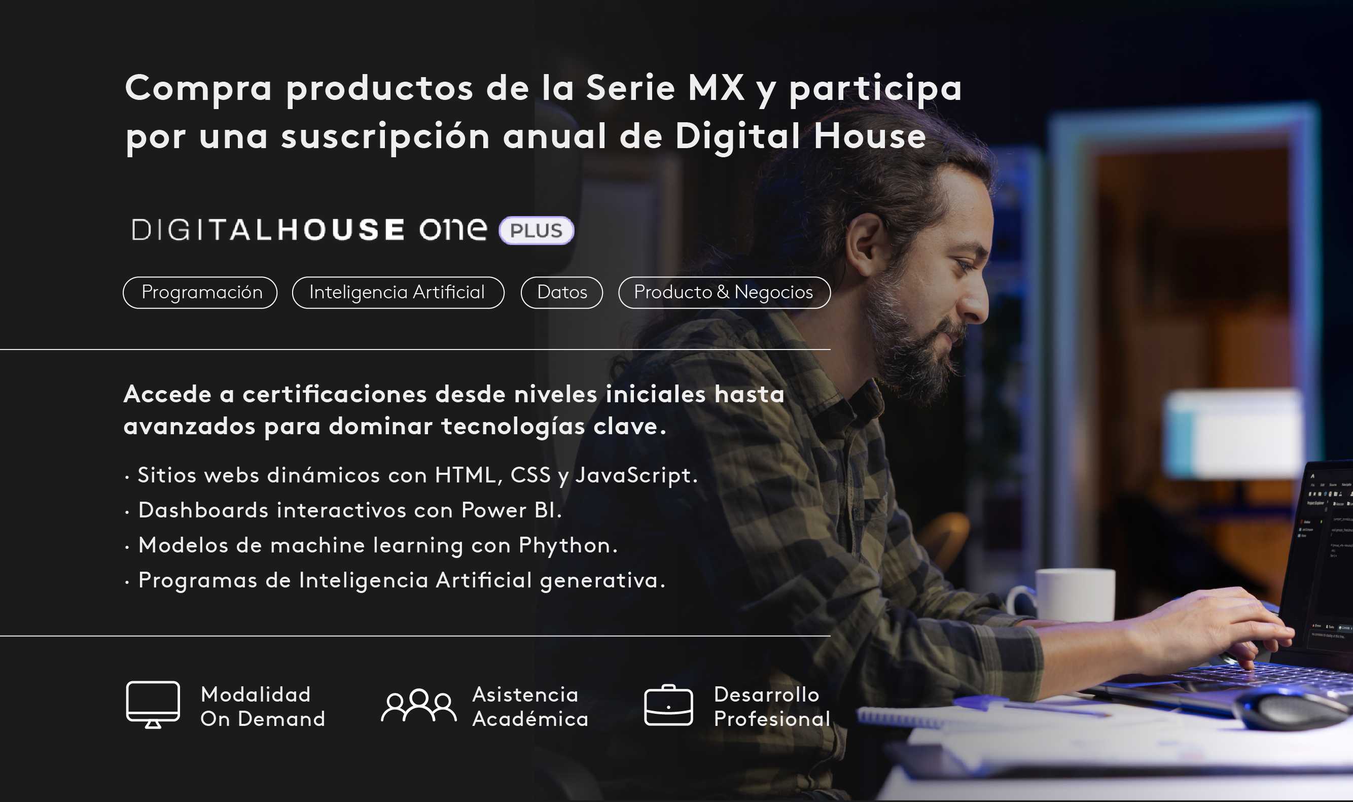 Participa por una suscripción anual de Digital House