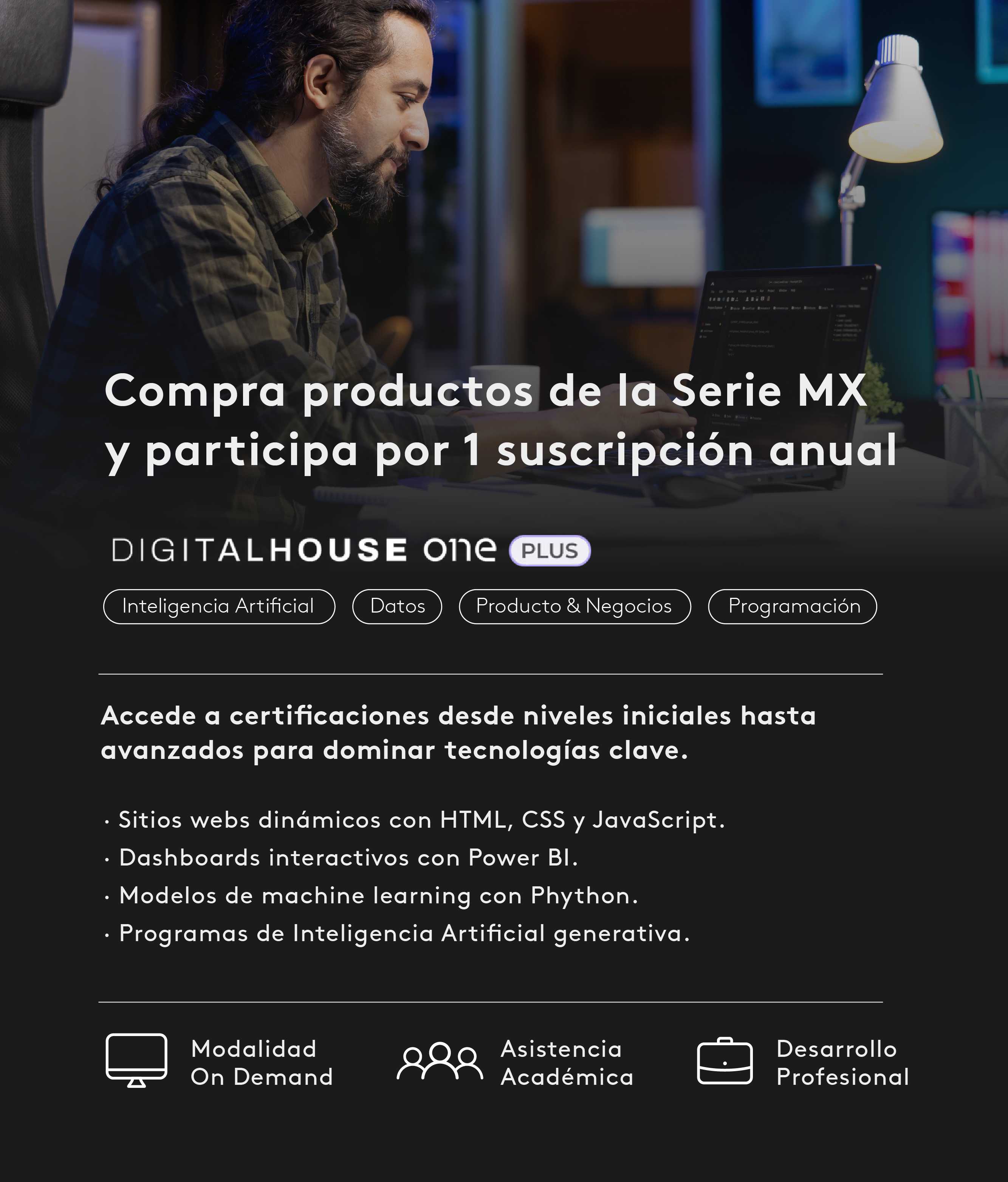 Participa por una suscripción anual de Digital House